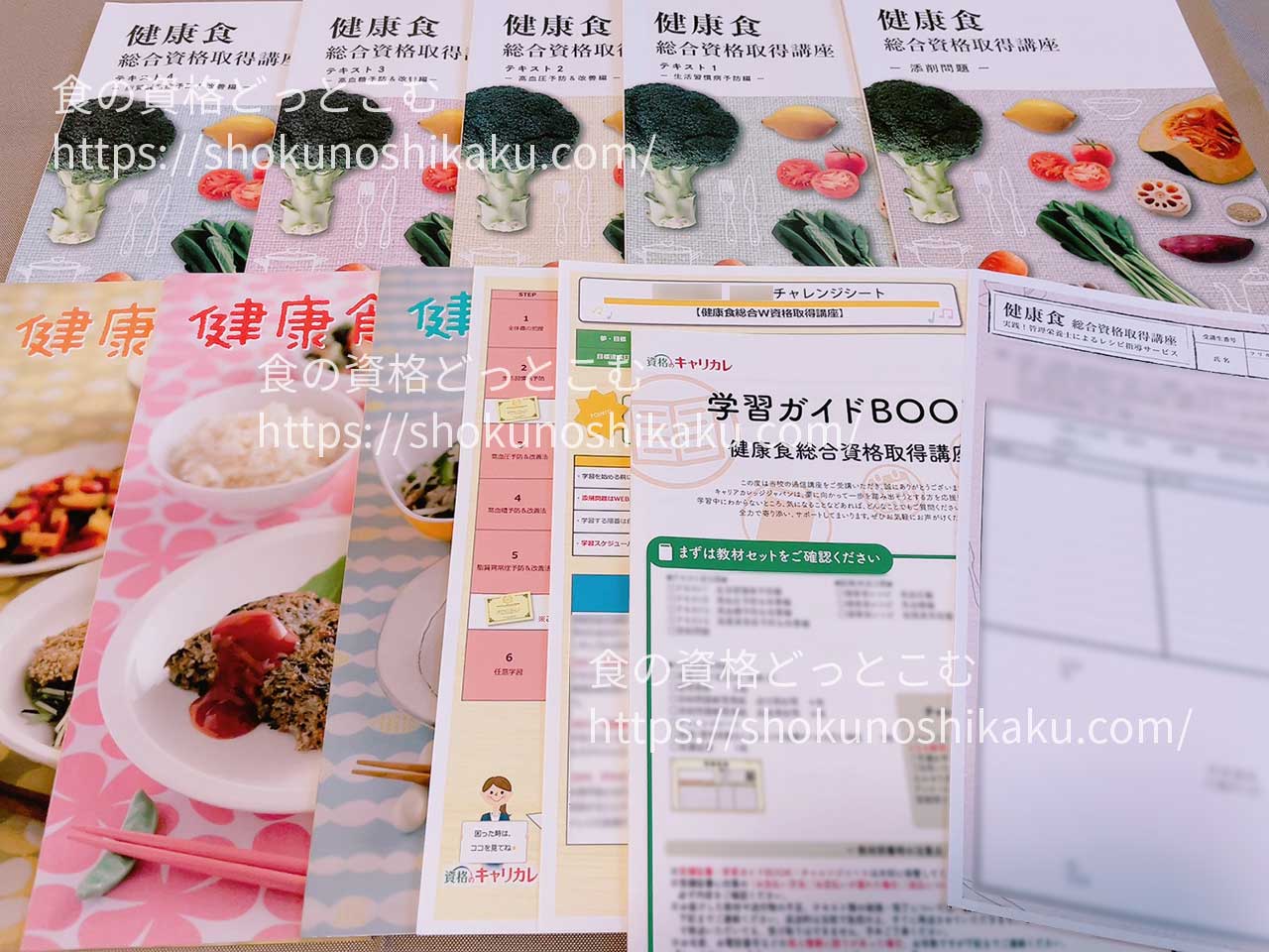 キャリカレの生活習慣病予防・健康食アドバイザー資格講座のテキスト・教材