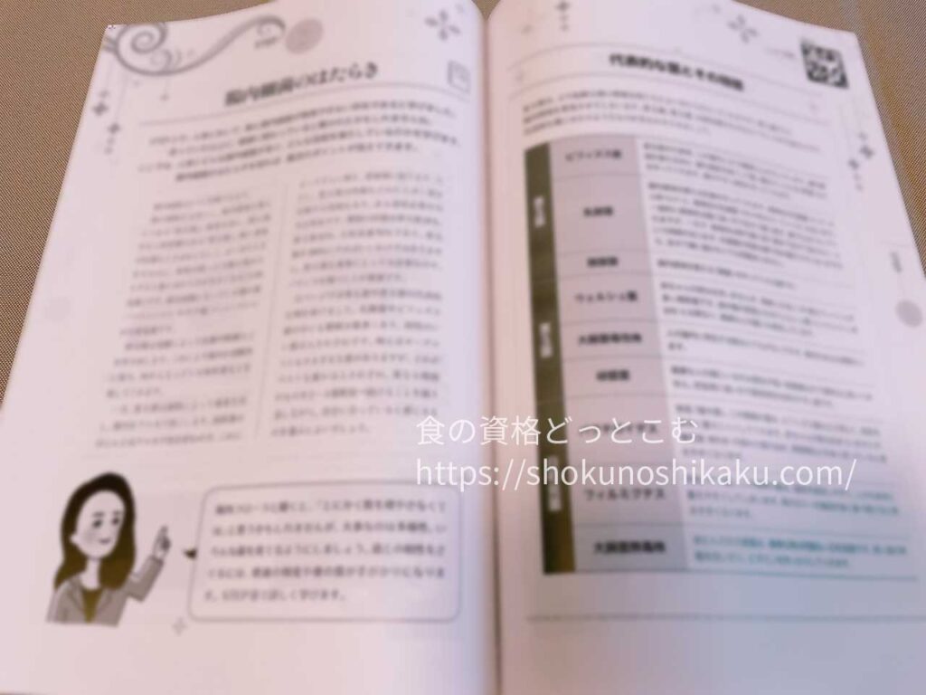 キャリカレの腸活アドバイザー資格講座の教材・テキスト