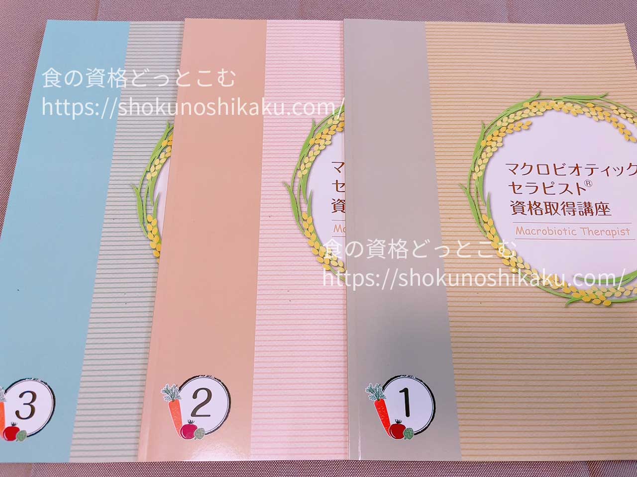 キャリカレのマクロビオティックセラピスト資格取得講座の教材・テキスト