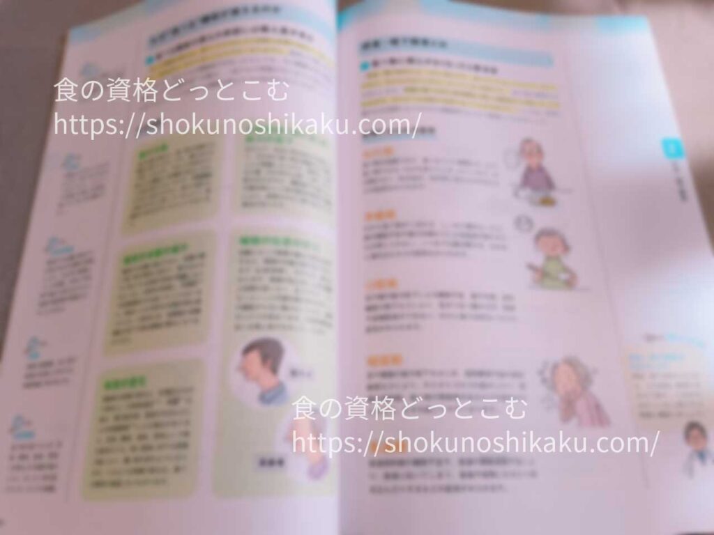 キャリカレの介護食アドバイザー資格取得講座の教材・テキスト