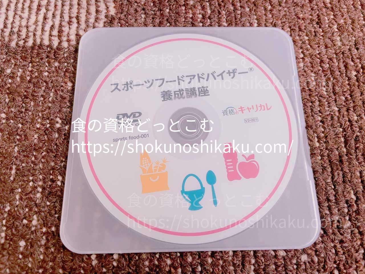 キャリカレのスポーツフードアドバイザー資格講座の映像教材