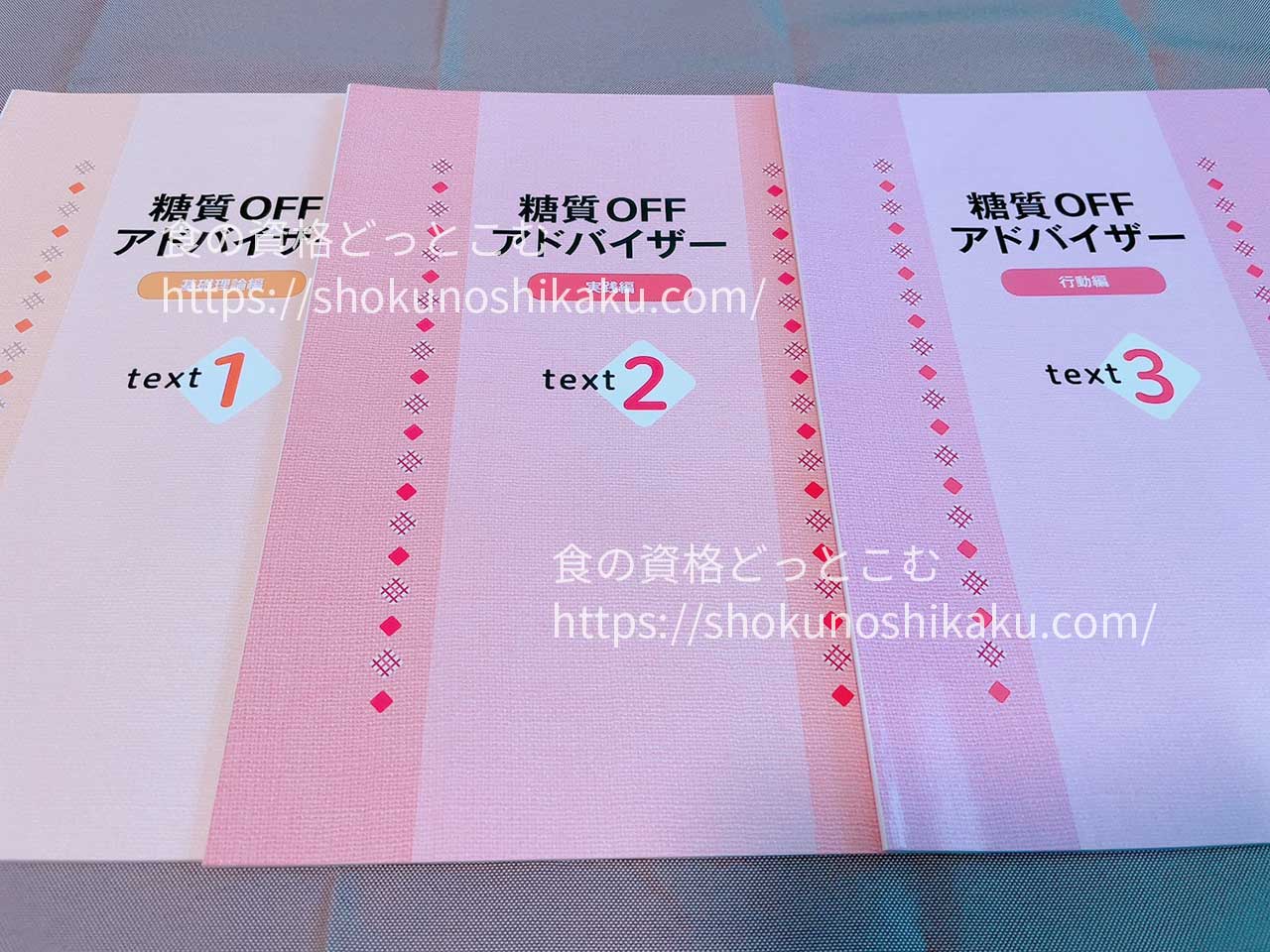 キャリカレの糖質オフアドバイザー資格取得講座のテキスト・教材
