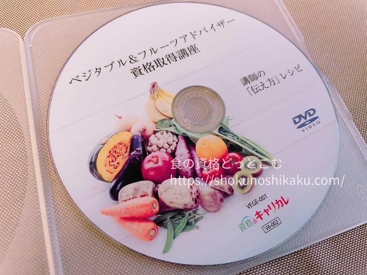 キャリカレのベジタブル＆フルーツアドバイザー資格講座の映像教材