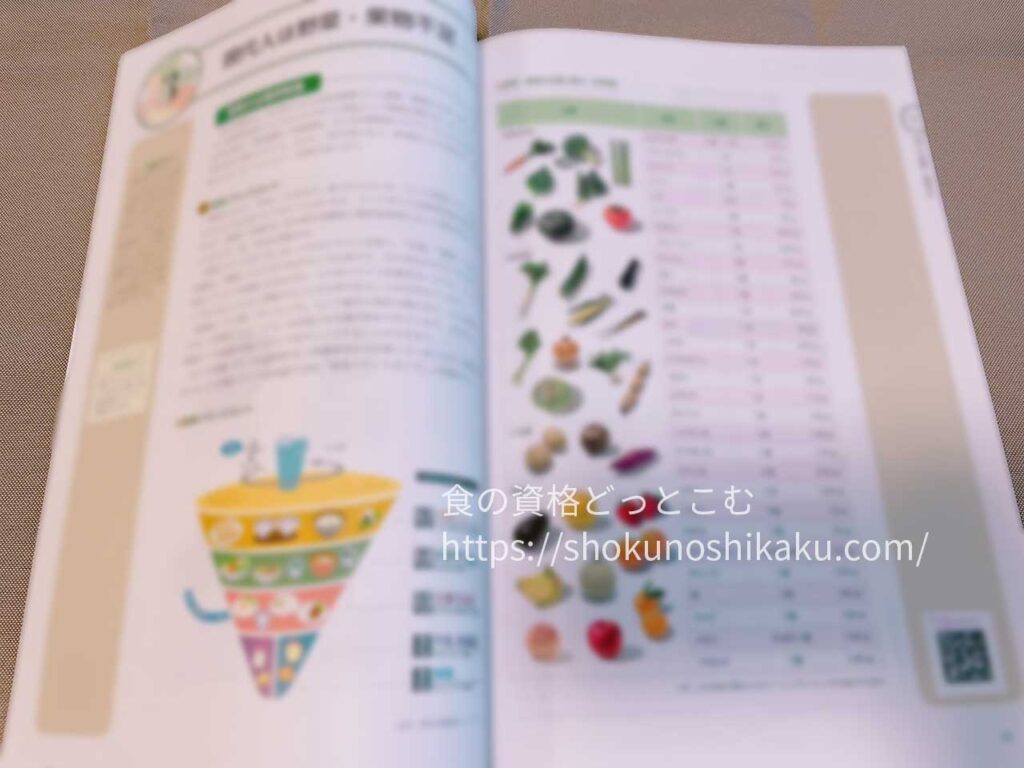 キャリカレのベジタブル＆フルーツアドバイザー資格講座のテキスト・教材