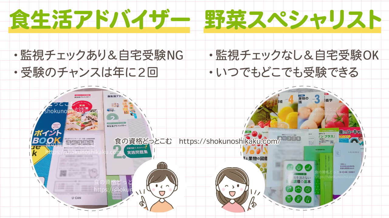 食生活アドバイザーと野菜スペシャリストの違い