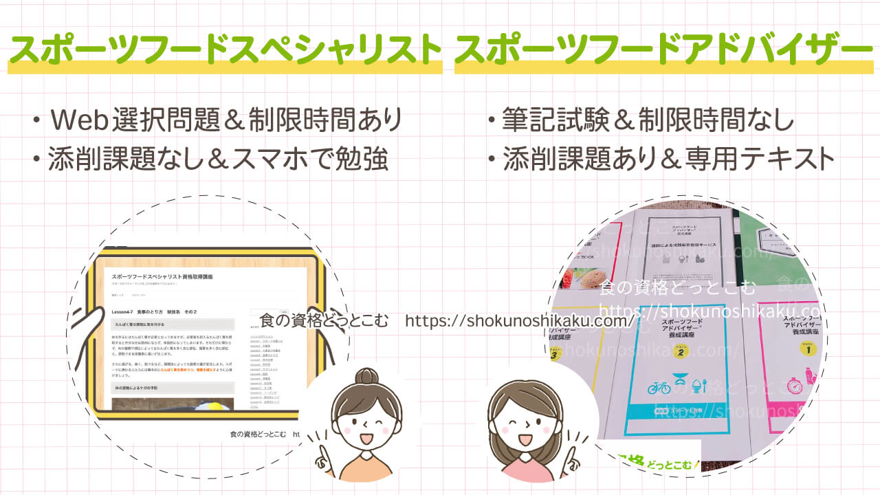スポーツフードスペシャリストとスポーツフードアドバイザー違い