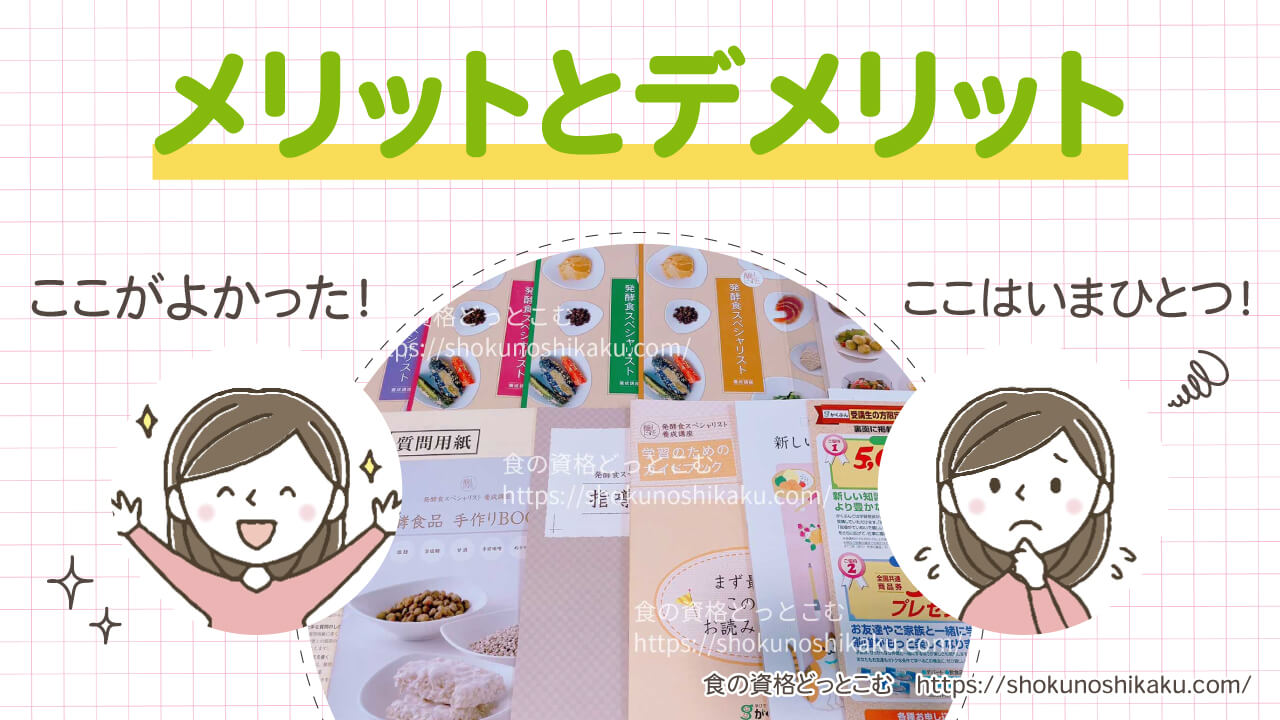 がくぶんの発酵食スペシャリスト資格講座のメリット・デメリット