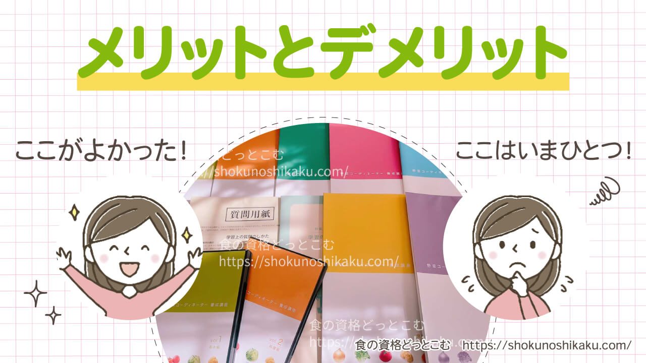 がくぶんの野菜コーディネーター資格講座のメリット・デメリット