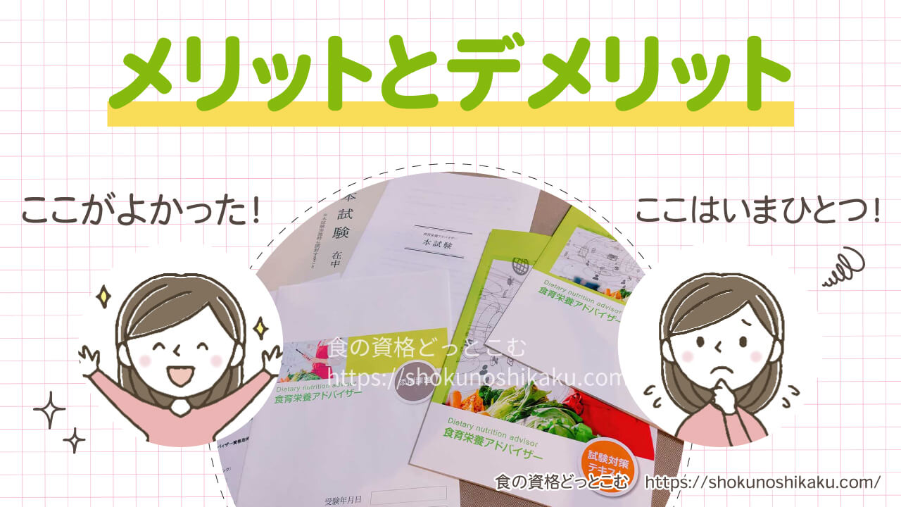 ラーキャリの食育栄養アドバイザー資格講座のメリットとデメリット