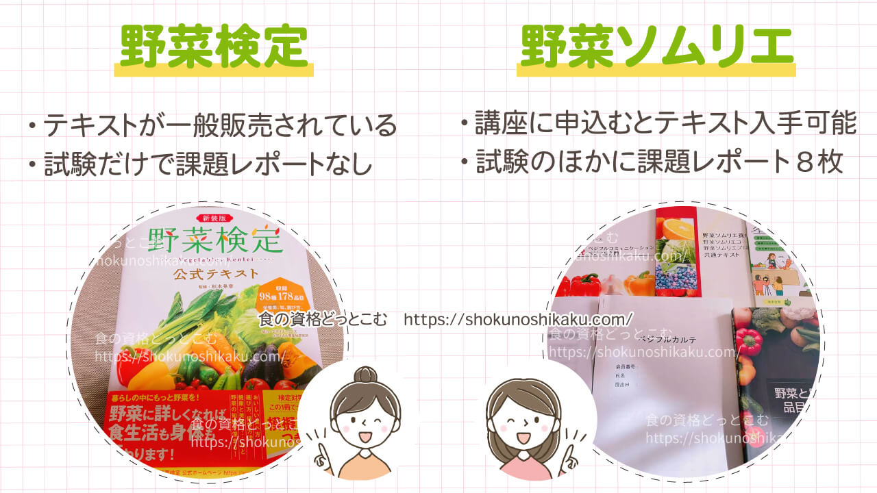 野菜検定と野菜ソムリエの違い