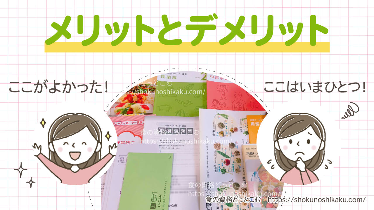 ユーキャンの薬膳コーディネーター資格講座のメリットとデメリット